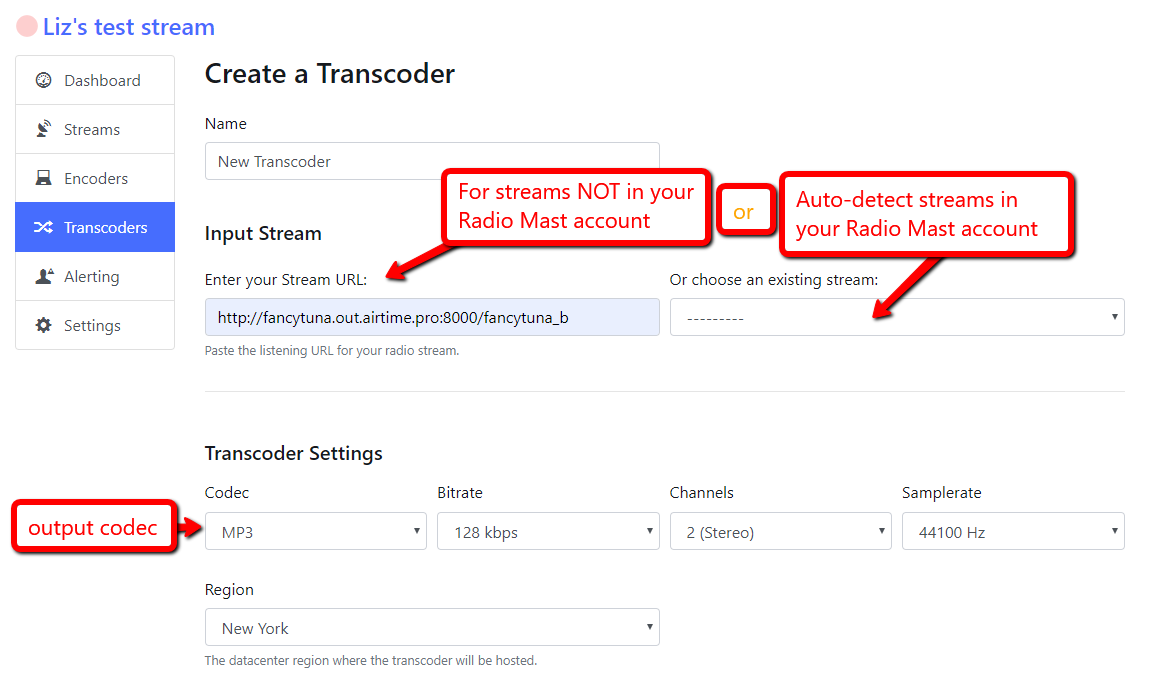 An overview of how to create your first cloud audio transcoder instance.